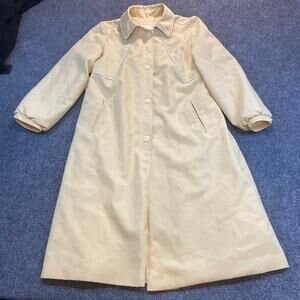 Vintage 1970s Outerbanks Jerold Yellow Rain Coat Yoke Details Womens Medium